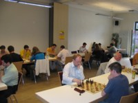 Blick in den Turniersaal, 22 Teilnehmer